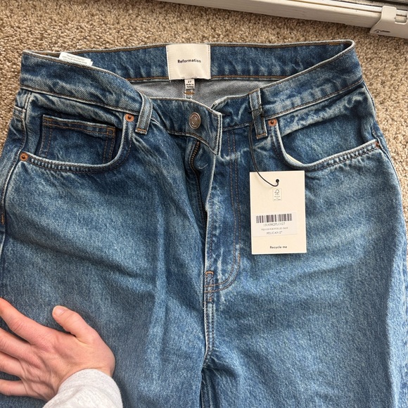 Reformation Wes High Rise Wide Leg Jeans Blue - Size 27 - Picture 4 of 5